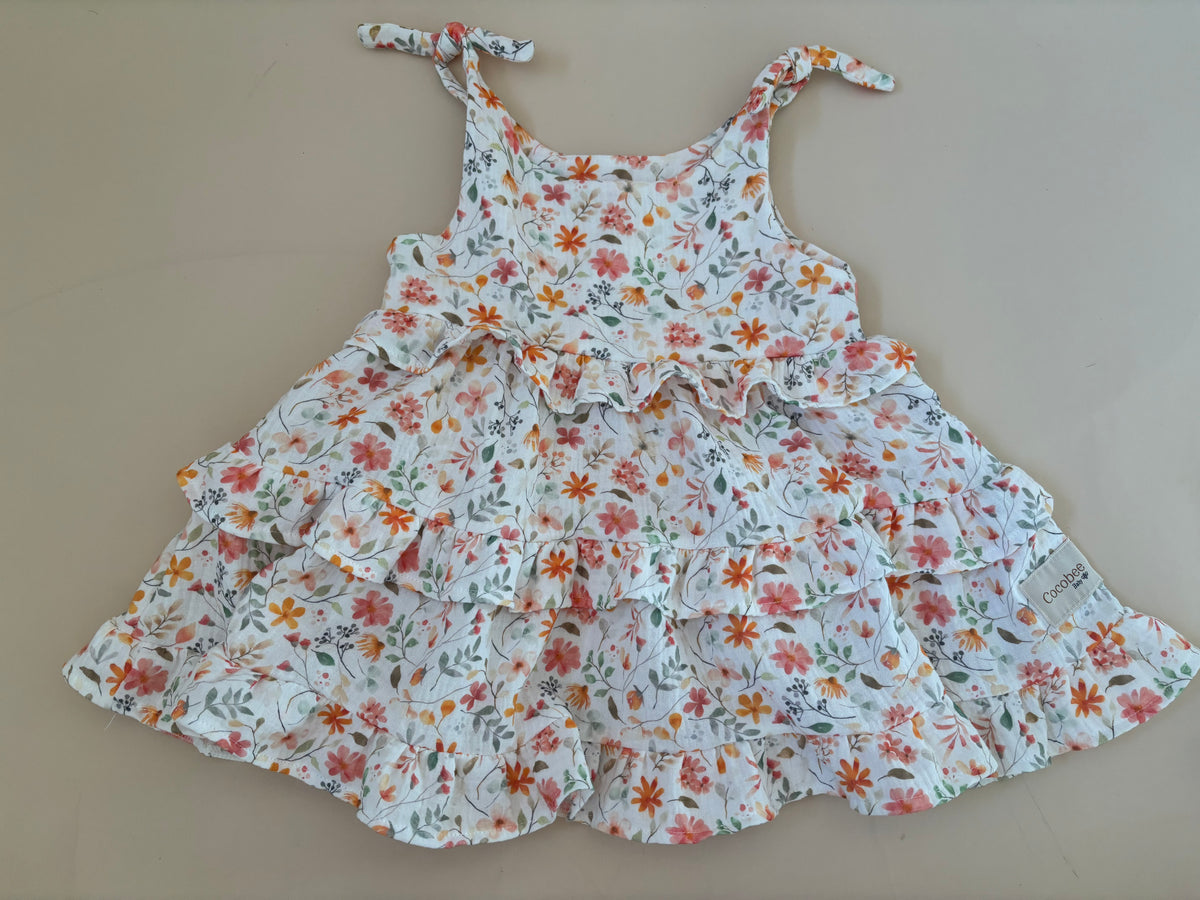 Summer floral Tie up dress