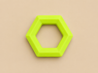 Hexagon BPA free silicone teether