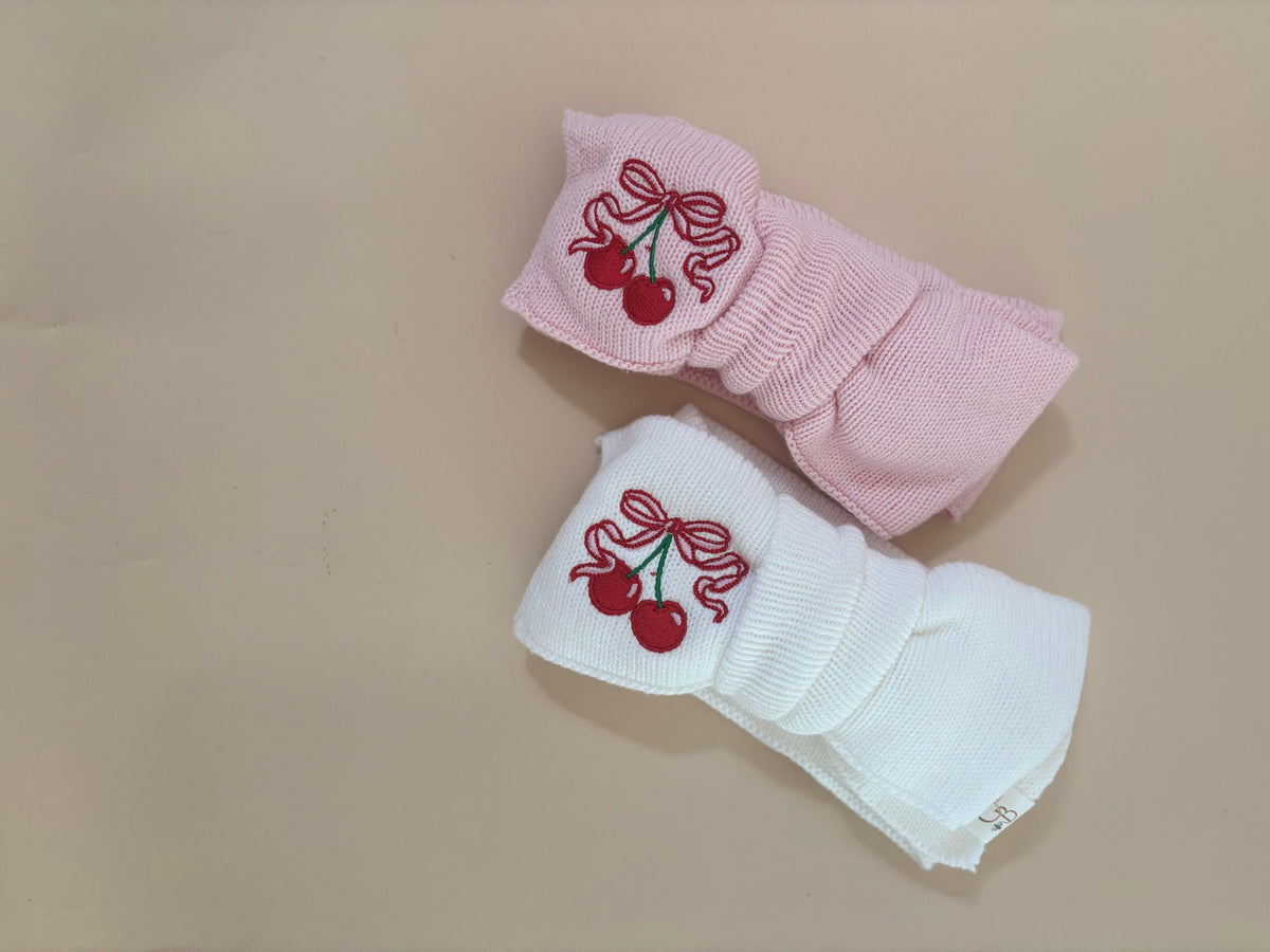 Embroidered knit headbands