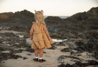 Linen ruffle dress
