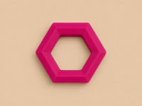 Hexagon BPA free silicone teether