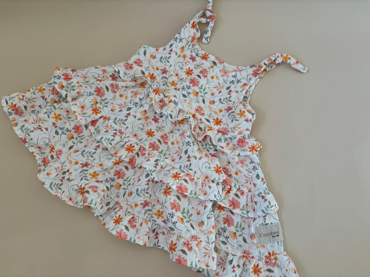 Summer floral Tie up dress