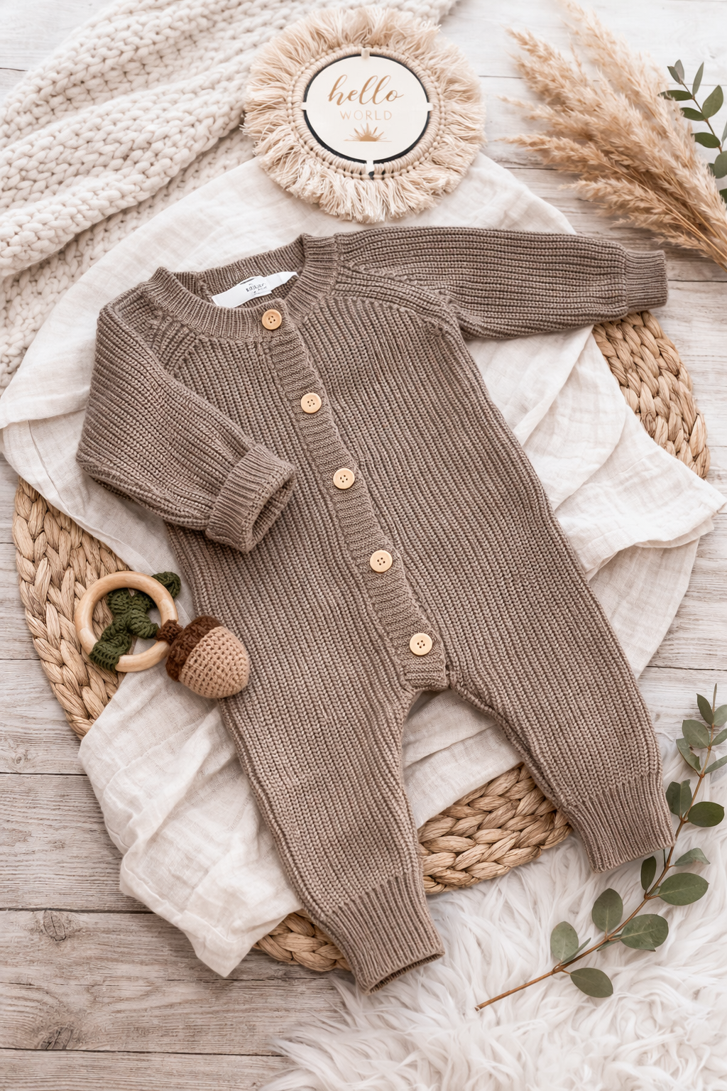 Knitted grow suit