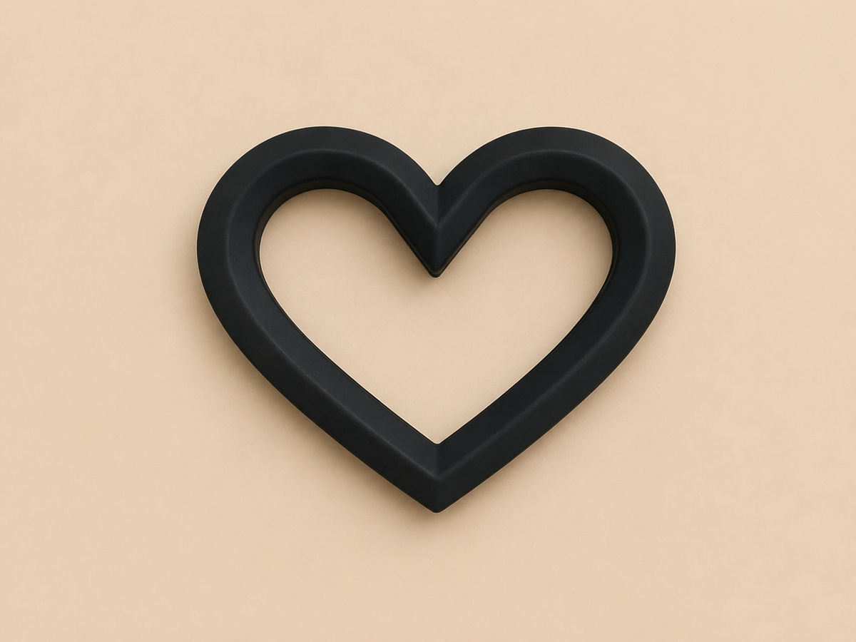 Heart BPA silicone teether