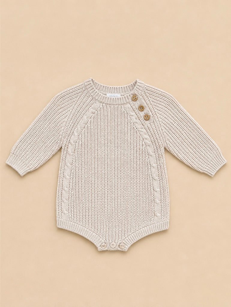 Chunky Teddy knit romper