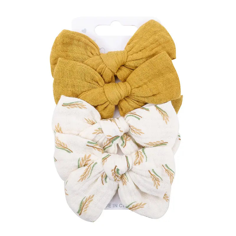 Pure cotton bows 4 pack