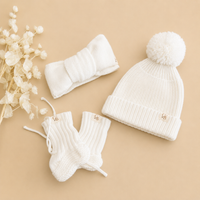 Beanie, booties & headband set
