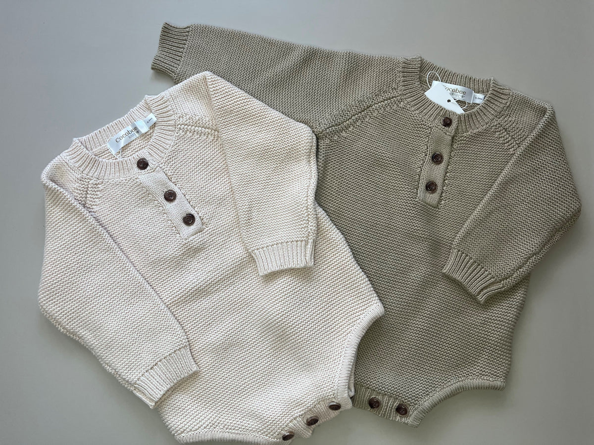 Teddy knitted romper
